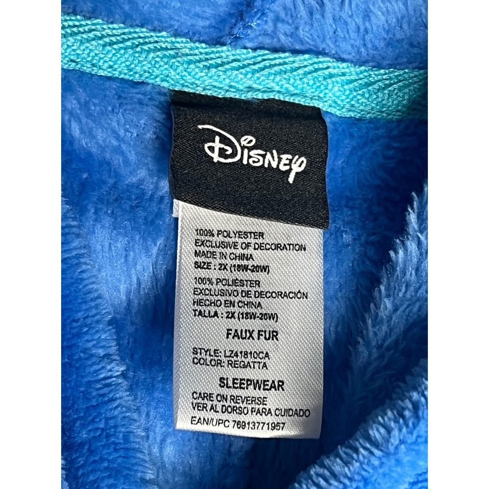 Disney Lilo & Stitch Hooded Halloween Suit Blue Pajamas costume Womens 2X - Picture 3 of 4